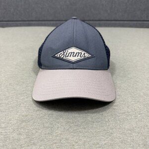 Simms Fishing Products Trucker Hat Navy Blue & Grey Outdoor Gear Performance